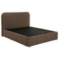 Anders Upholstered Full Storage Lift Platform Bed Chocolate
