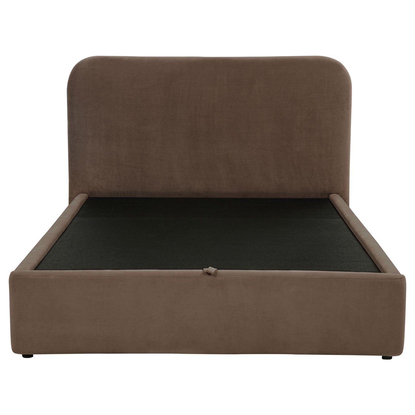 Anders Upholstered Full Storage Lift Platform Bed Chocolate