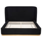 Blaire Upholstered Queen Wingback Platform Bed Black