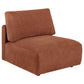 Elysia Fabric Upholstered Modular Armless Chair Coral