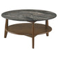 Bradley 3-Piece Round SmartTop Coffee Table Set Smokey Grey and Brown