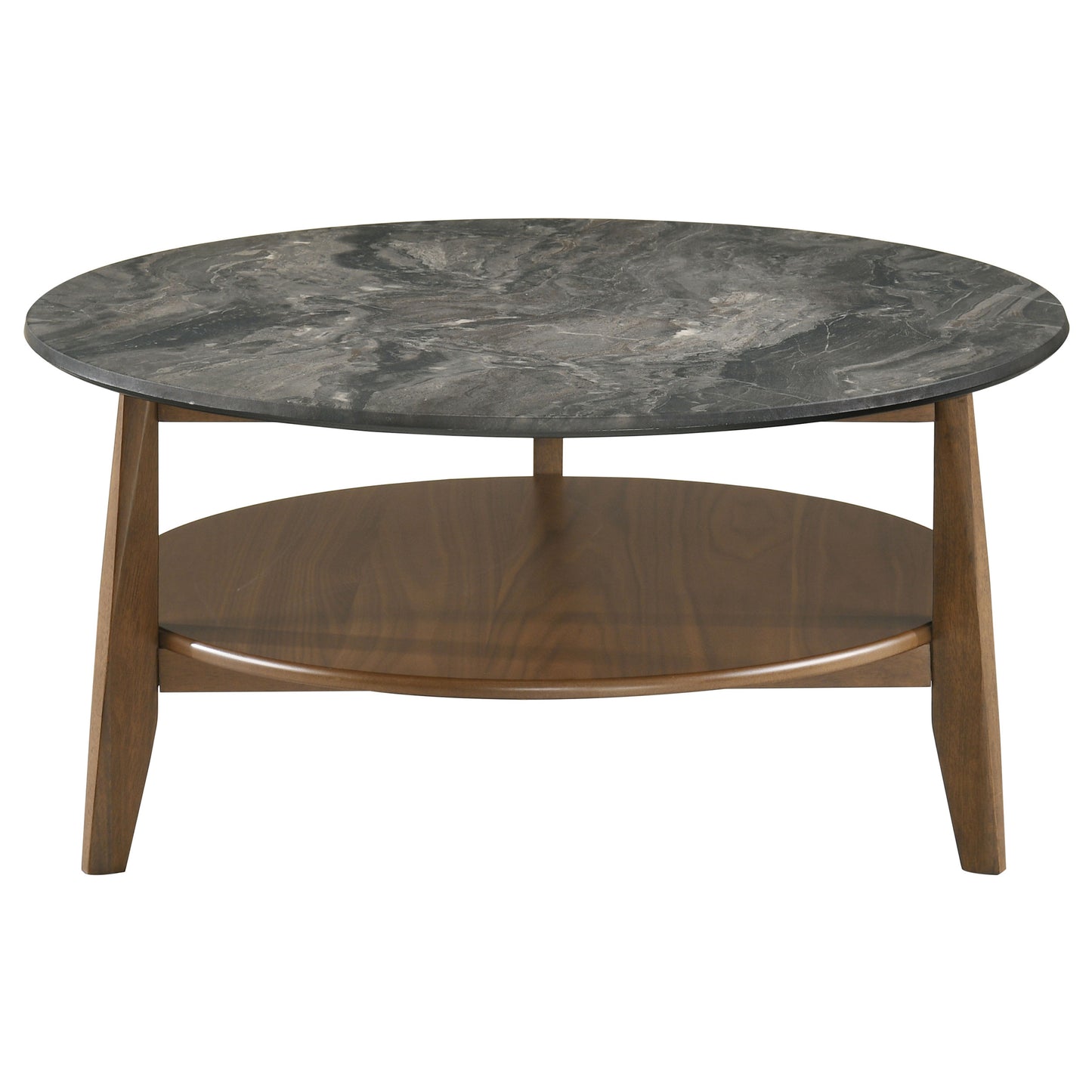 Bradley 3-Piece Round SmartTop Coffee Table Set Smokey Grey and Brown