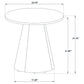 Franklin Round Wood Pedestal Side End Table Grey and Dark Brown