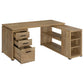 Yvette 60-inch 3-drawer L-Shape Computer Desk Mango