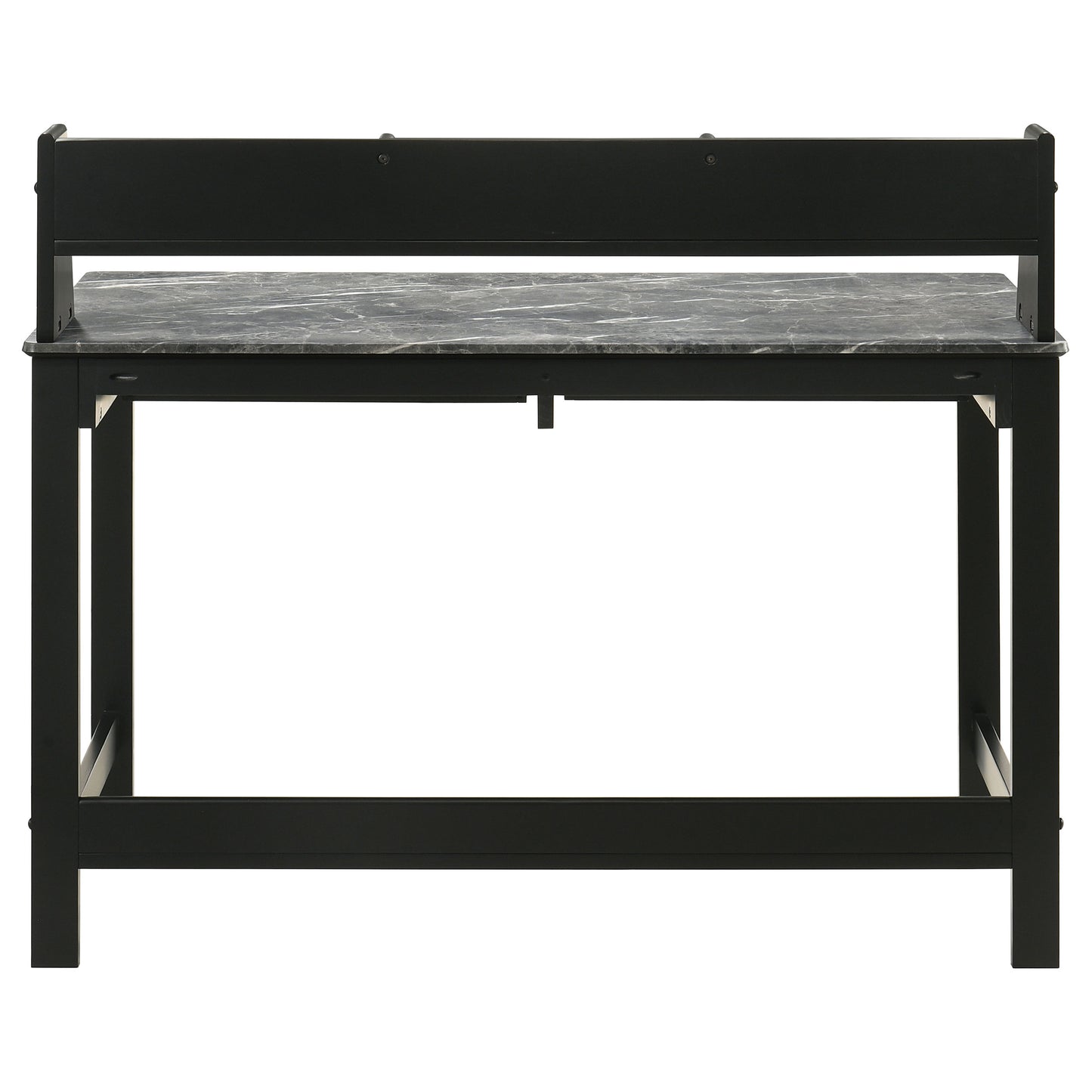Besler 47-inch SmartTop Writing Desk with Shelf Grey Stone and Black
