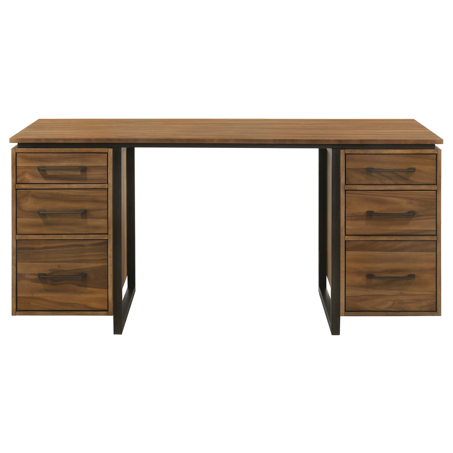 Berhalter 6-Drawer Double Pedestal File Computer Desk