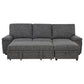 Demko Sleeper Sectional Sofa with Speaker and Storage Chaise Granite