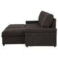 Demko Sleeper Sectional Sofa with Speaker and Storage Chaise Brown