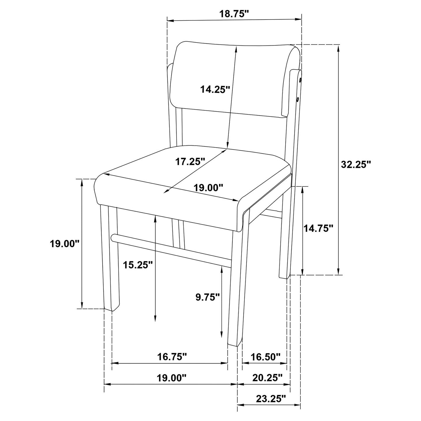 Strouse 5-piece Dining Set Black