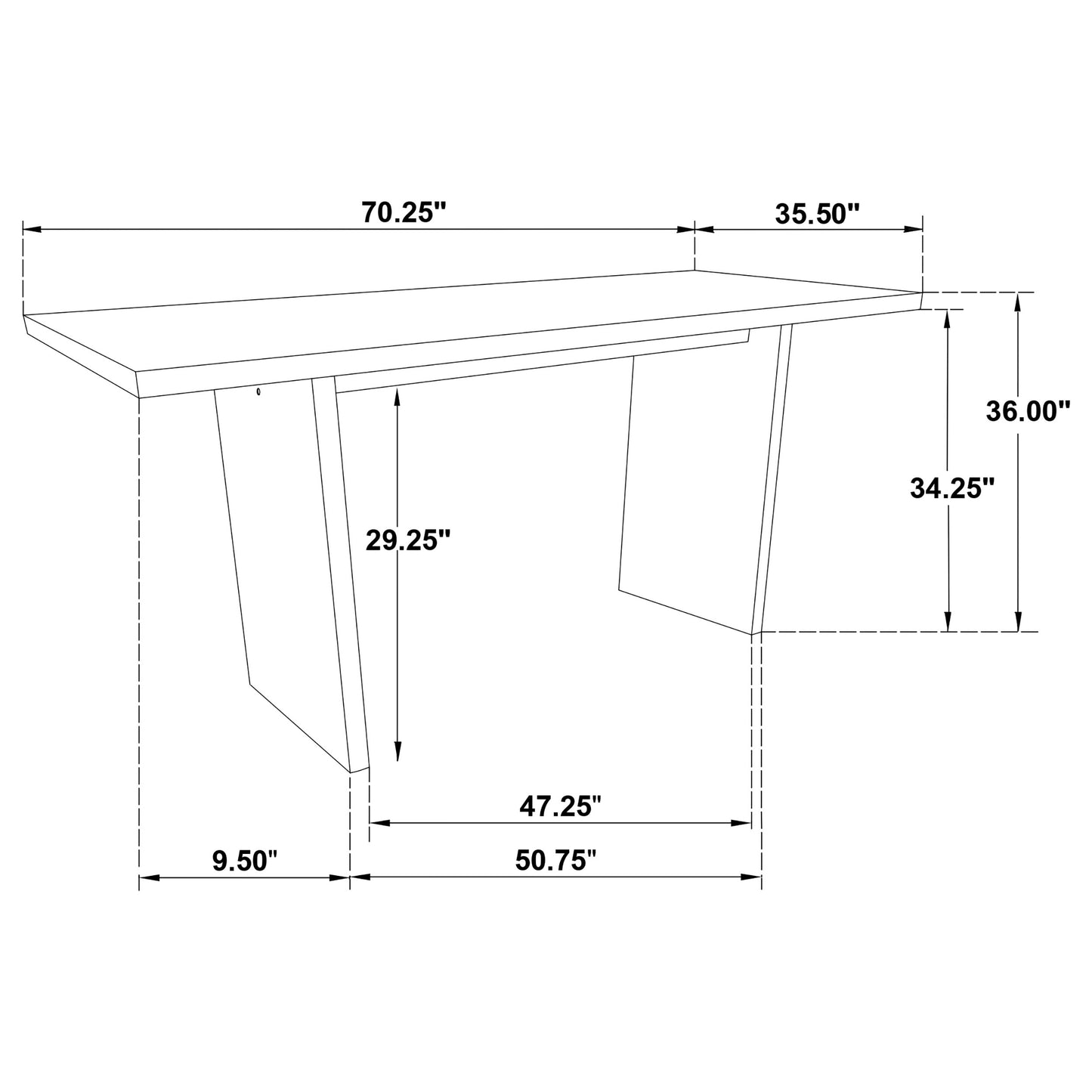 Decker 7-piece 70-inch Counter Height Dining Set Grey and Walnut