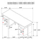 Roldan 69-inch 4-drawer Computer Desk with File Drawer Light Ash