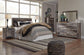 Derekson Queen/Full Panel Headboard Bed with Mirrored Dresser, Chest and Nightstand