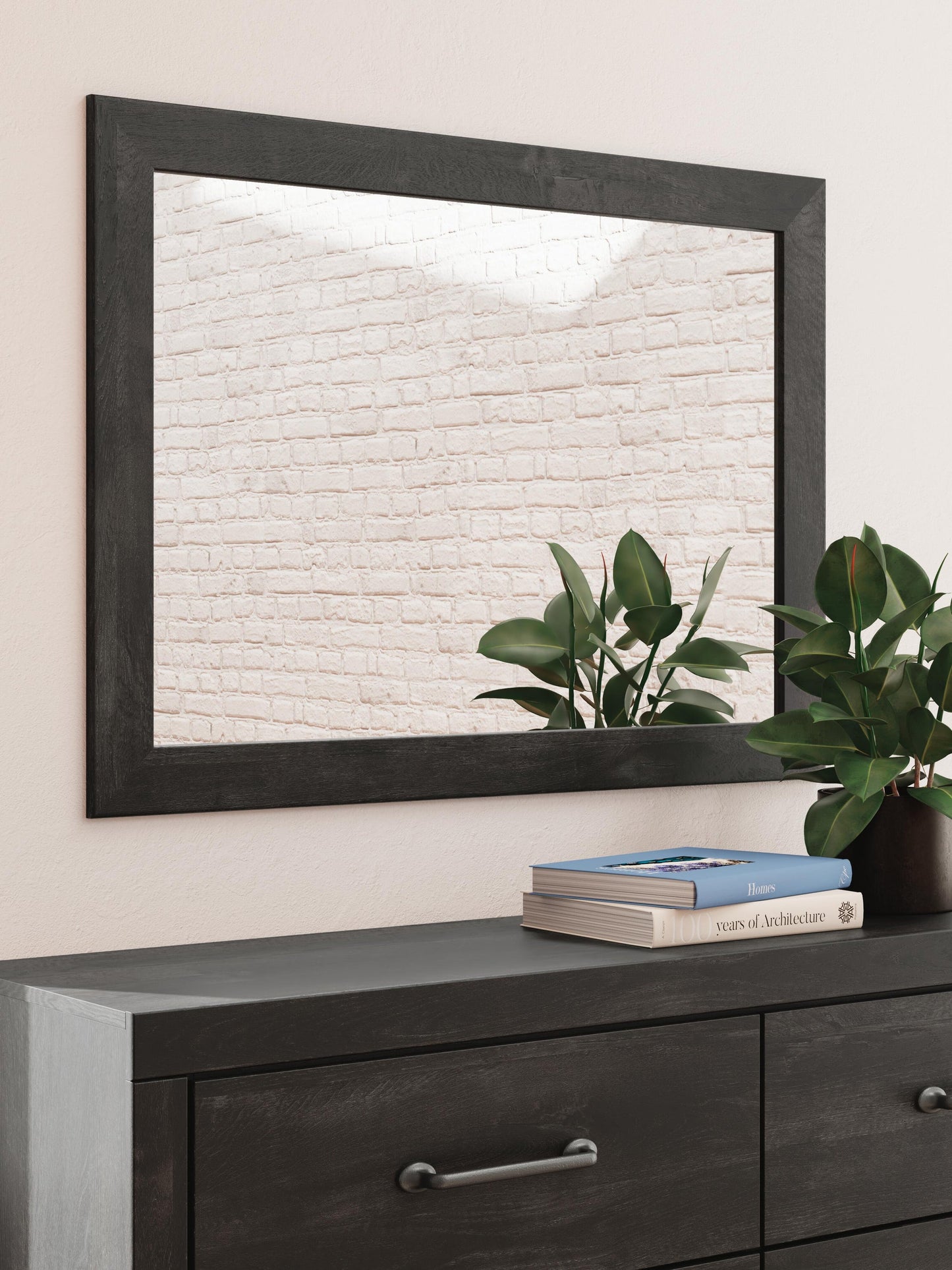 Delmorta Full Panel Storage Bed, Dresser and Mirror