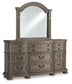 Ardenfield California King Upholstered Sleigh Bed, Dresser, Mirror, Chest and Nightstand