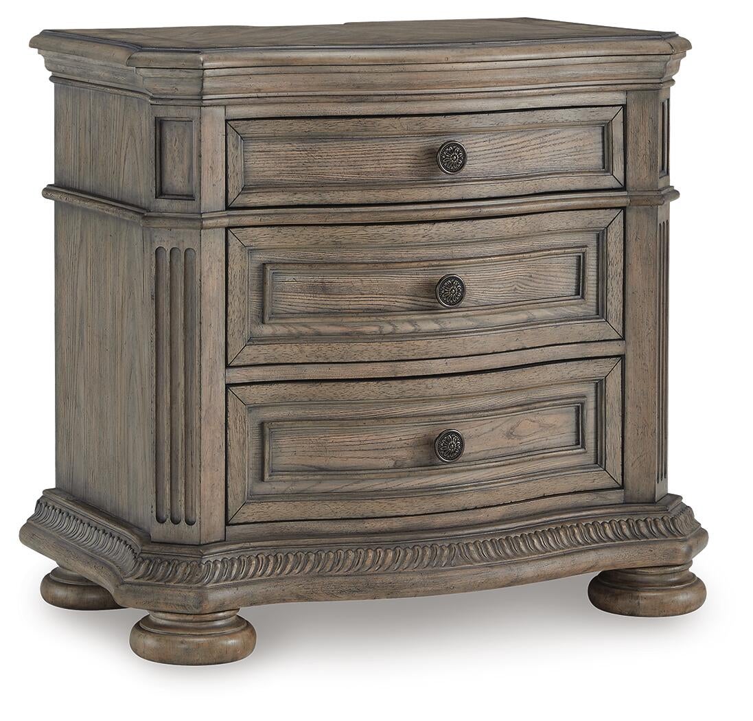 Ardenfield California King Upholstered Sleigh Bed, Dresser, Mirror, Chest and Nightstand