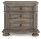 Ardenfield Queen Upholstered Sleigh Bed, Dresser, Mirror, Chest and Nightstand