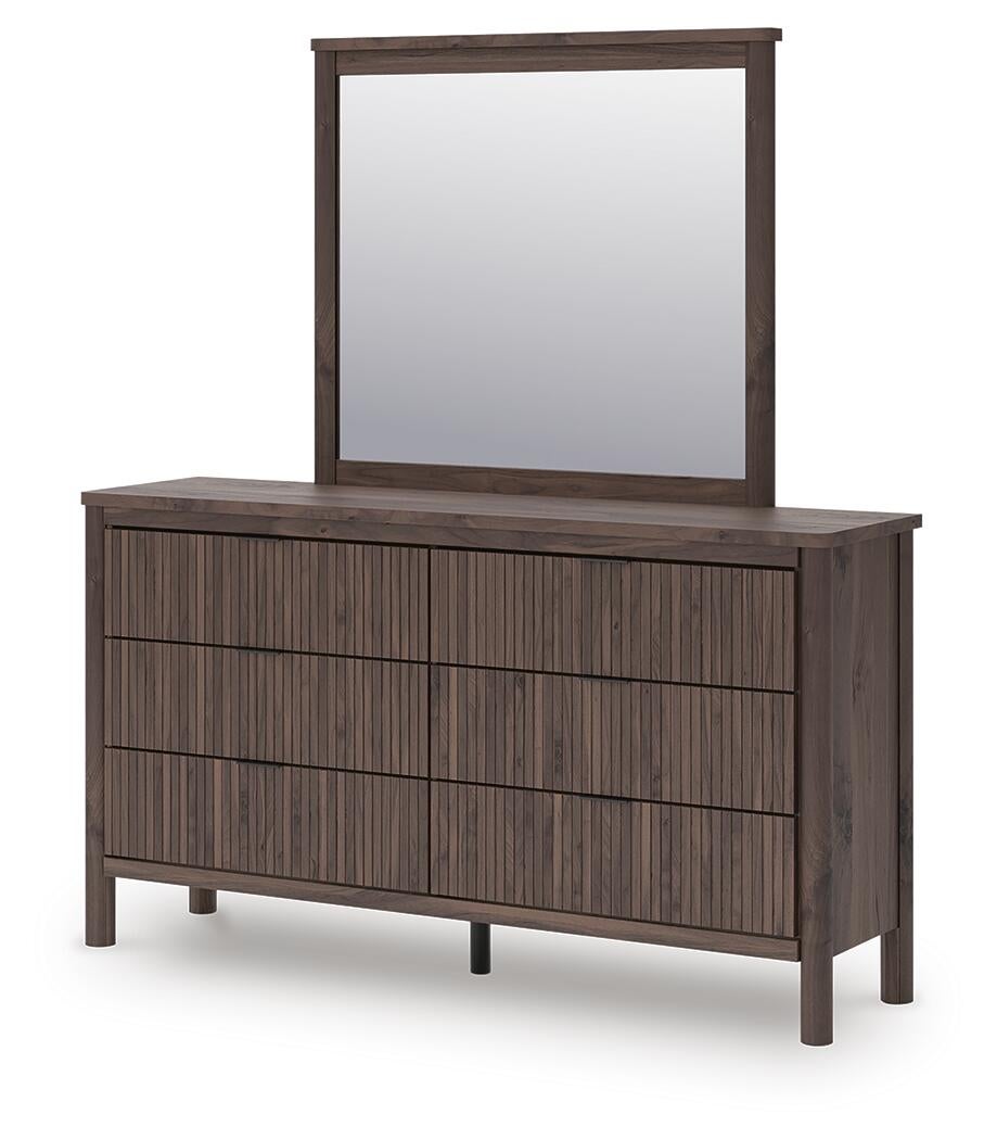 Cadmori Twin Panel Bed, Dresser and Mirror