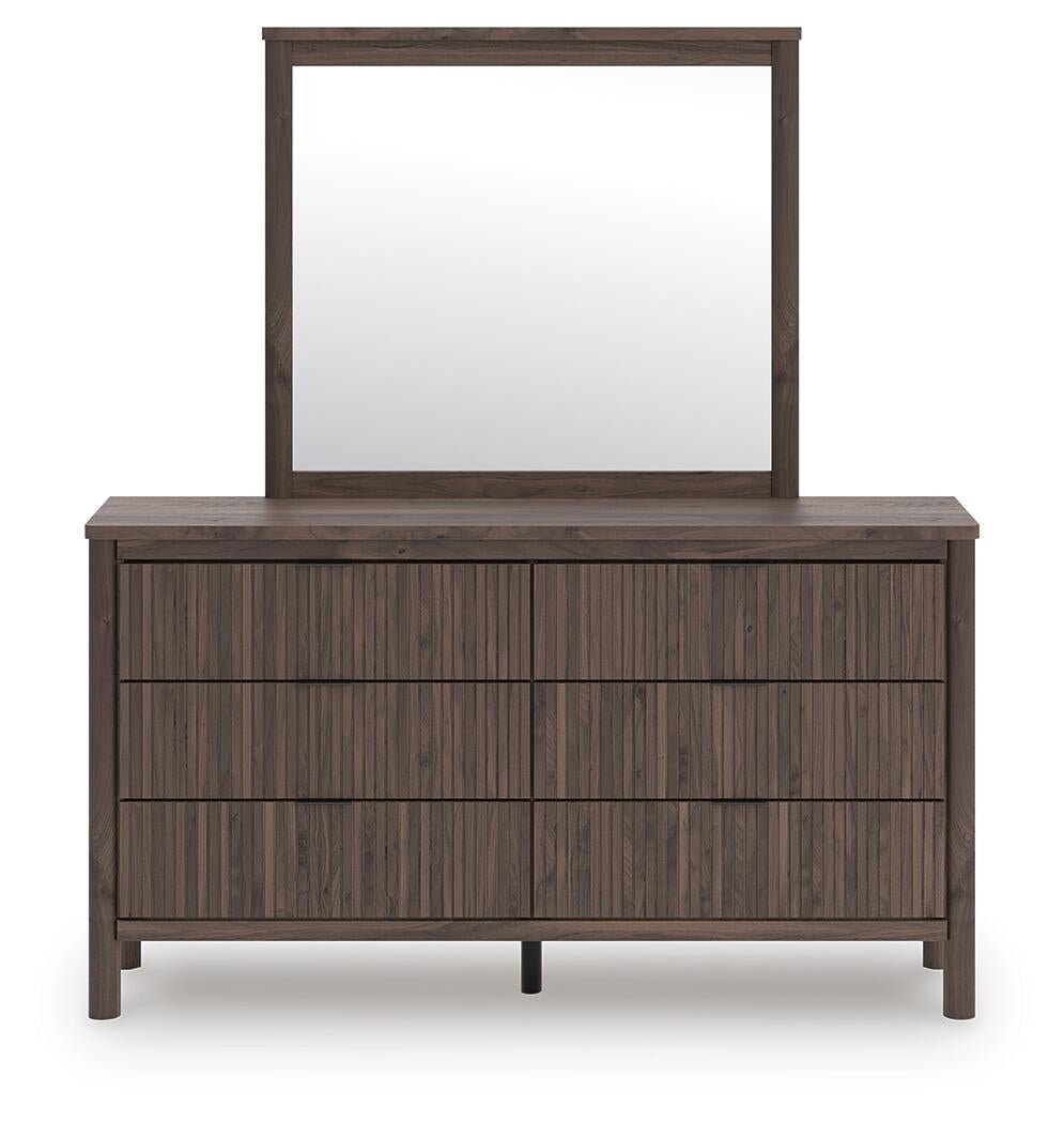 Cadmori Queen Panel Platform Bed, Dresser and Mirror