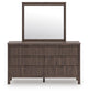Cadmori King Panel Platform Bed, Dresser and Mirror