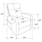 Hamilton Chenille Upholstered Manual Recliner Sand