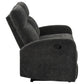 Hamilton Chenille Upholstered Manual Reclining Loveseat Charcoal Grey