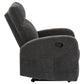 Hamilton Chenille Upholstered Manual Recliner Charcoal Grey