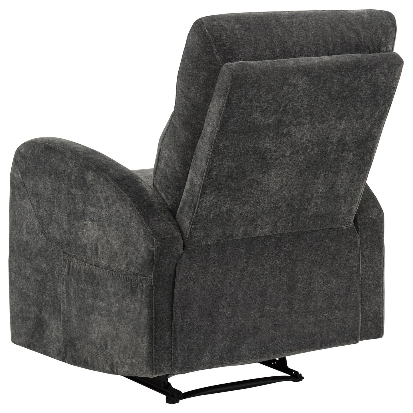 Hamilton Chenille Upholstered Manual Recliner Charcoal Grey