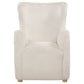 Thornton Faux Fur Upholstered Wingback Lounge Accent Chair Ivory