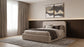Anders Upholstered Full Storage Lift Platform Bed Beige