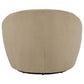 Myernick Velvet Upholstered Swivel Accent Chair Camel