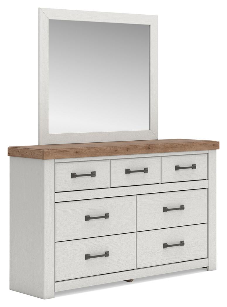 Savonport King Panel Bed with Storage, Dresser, Mirror, Chest and Nightstand