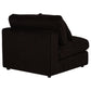 Blaine Upholstered Armless Chair Chocolate