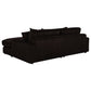Blaine Upholstered Reversible Chaise Sectional Sofa Chocolate