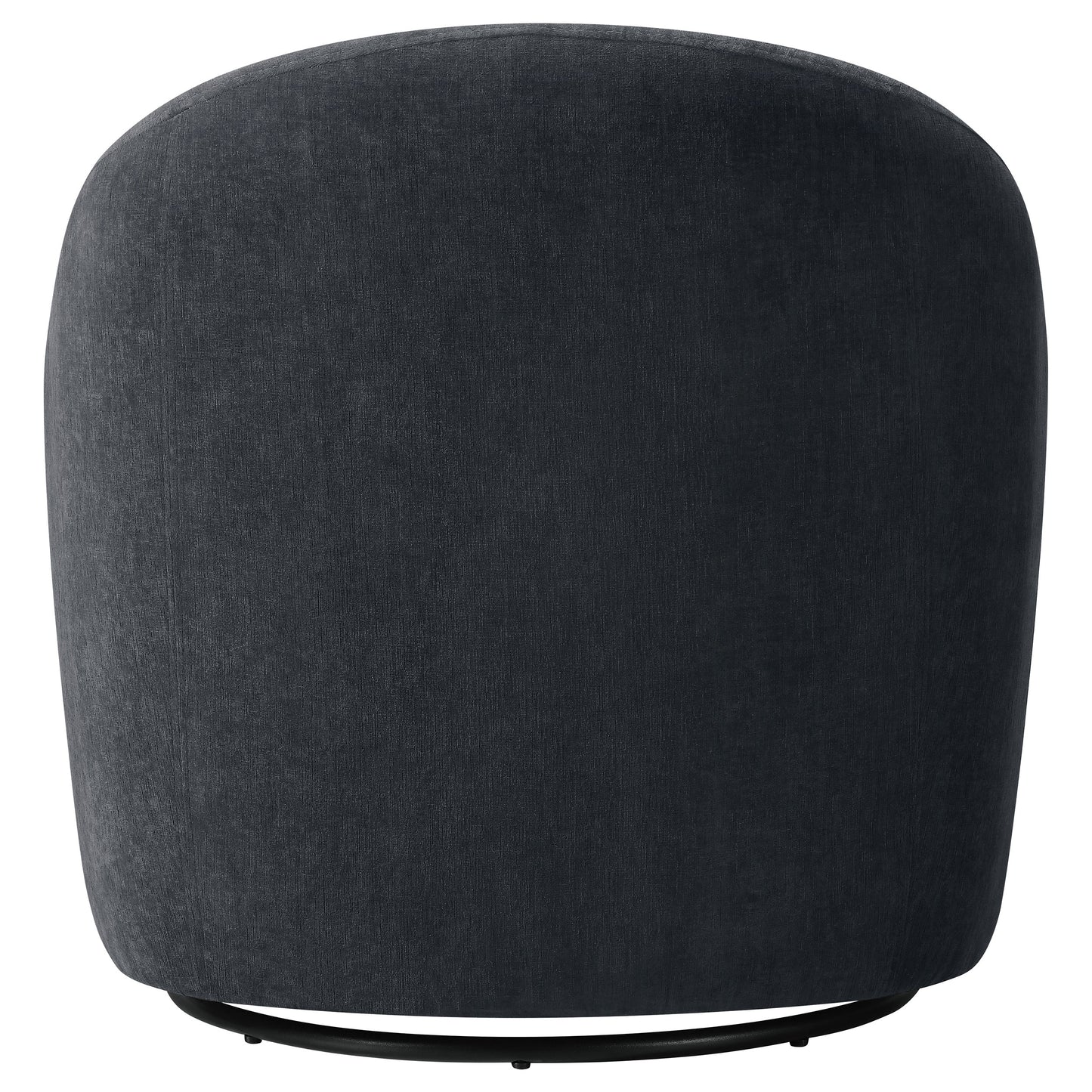 Leon Chenille Upholstered Swivel Accent Chair Black