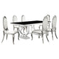 Antoine 7-piece Rectangular Glass Top Dining Set Chrome