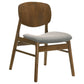 Benford Dining Side Chair Upholstered Seat Dark Brown (Set of 2)