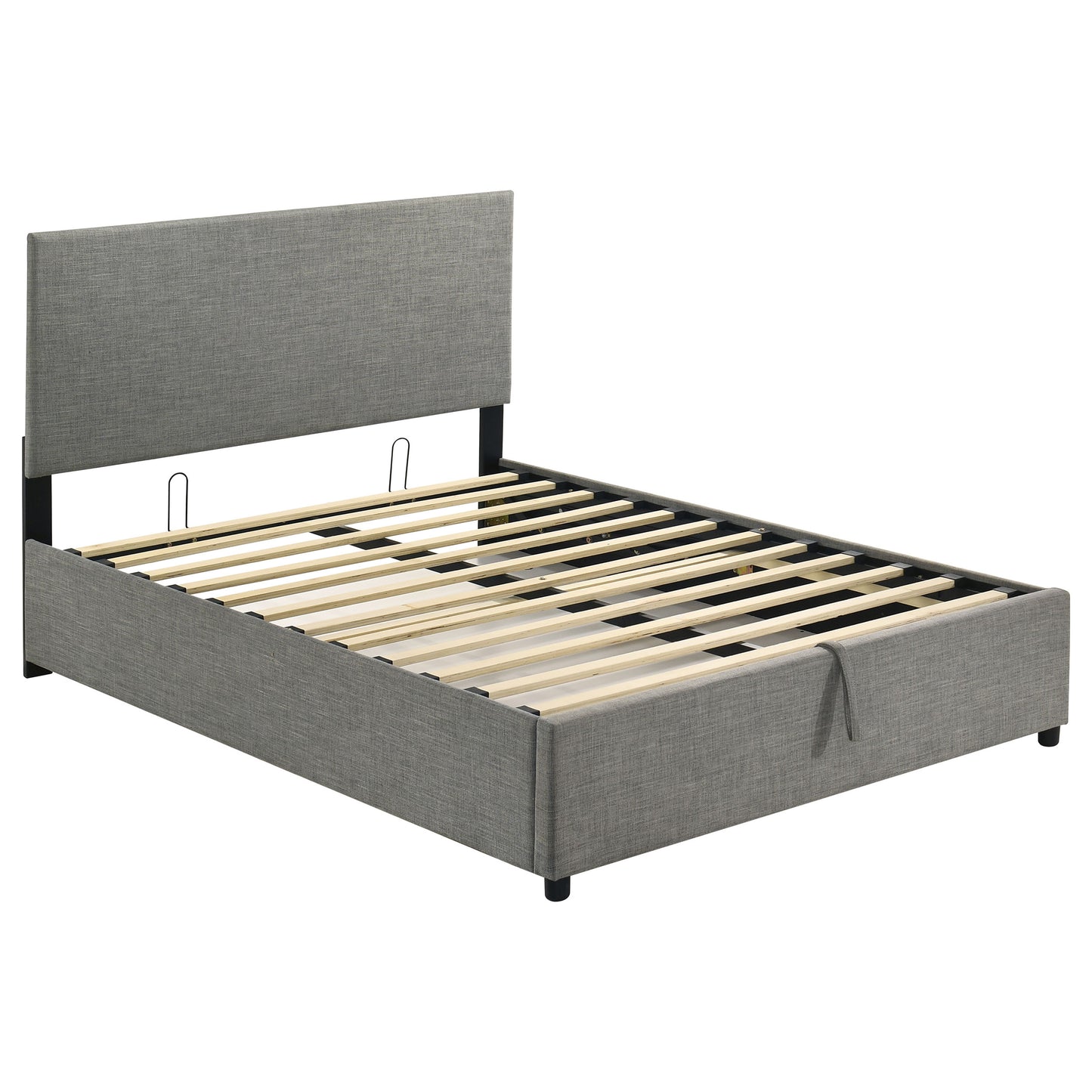 Reeves Upholstered Full Lift-Top Storage Platform Bed Grey
