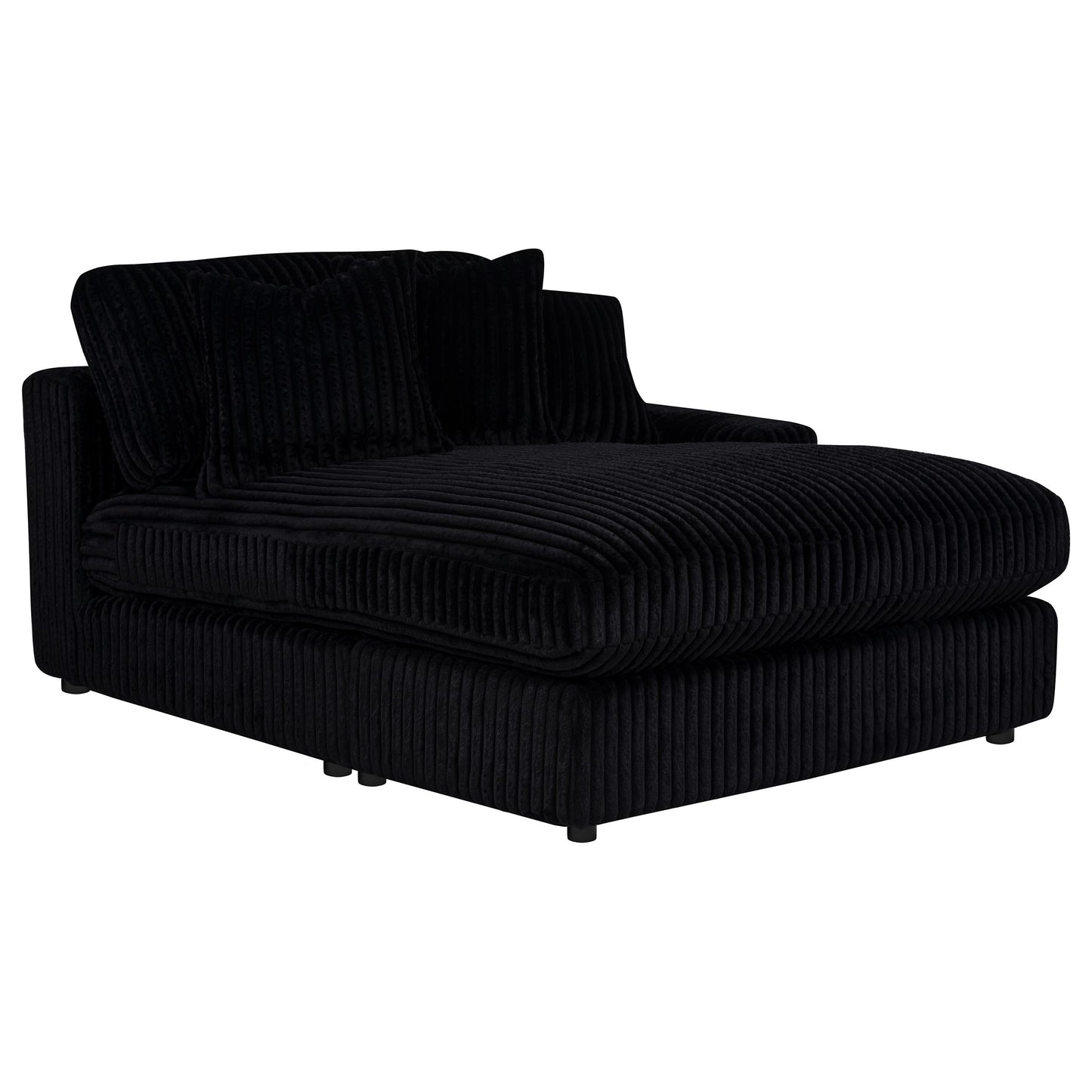 Blaine Upholstered Reversible Chaise Sectional Sofa Black