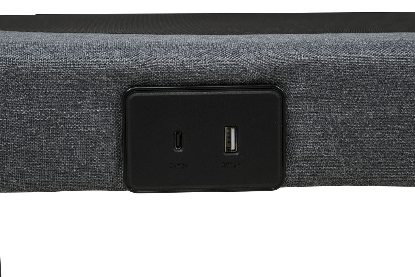 Weston Split Eastern King Massage Adjustable Bed Base in Black and Grey