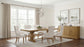 Baney Fabric Upholstered Dining Side Chair Beige and Rustic Honey