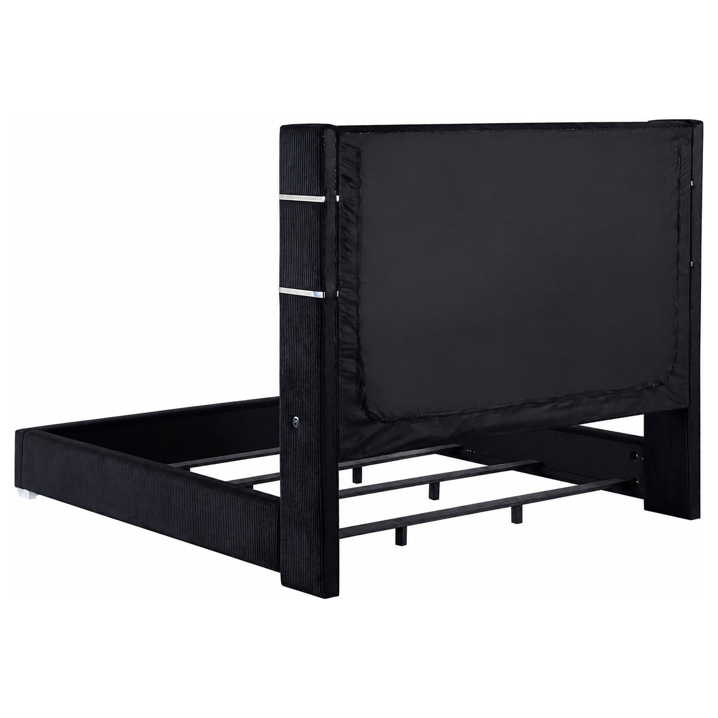 Tisdall Upholstered Cal King Flame Visualizer Bed Black
