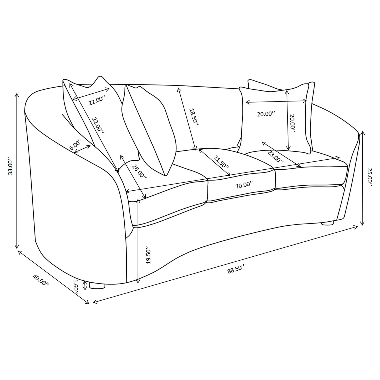 Rainn 3-piece Boucle Upholstered Sloped Arm Sofa Set Latte