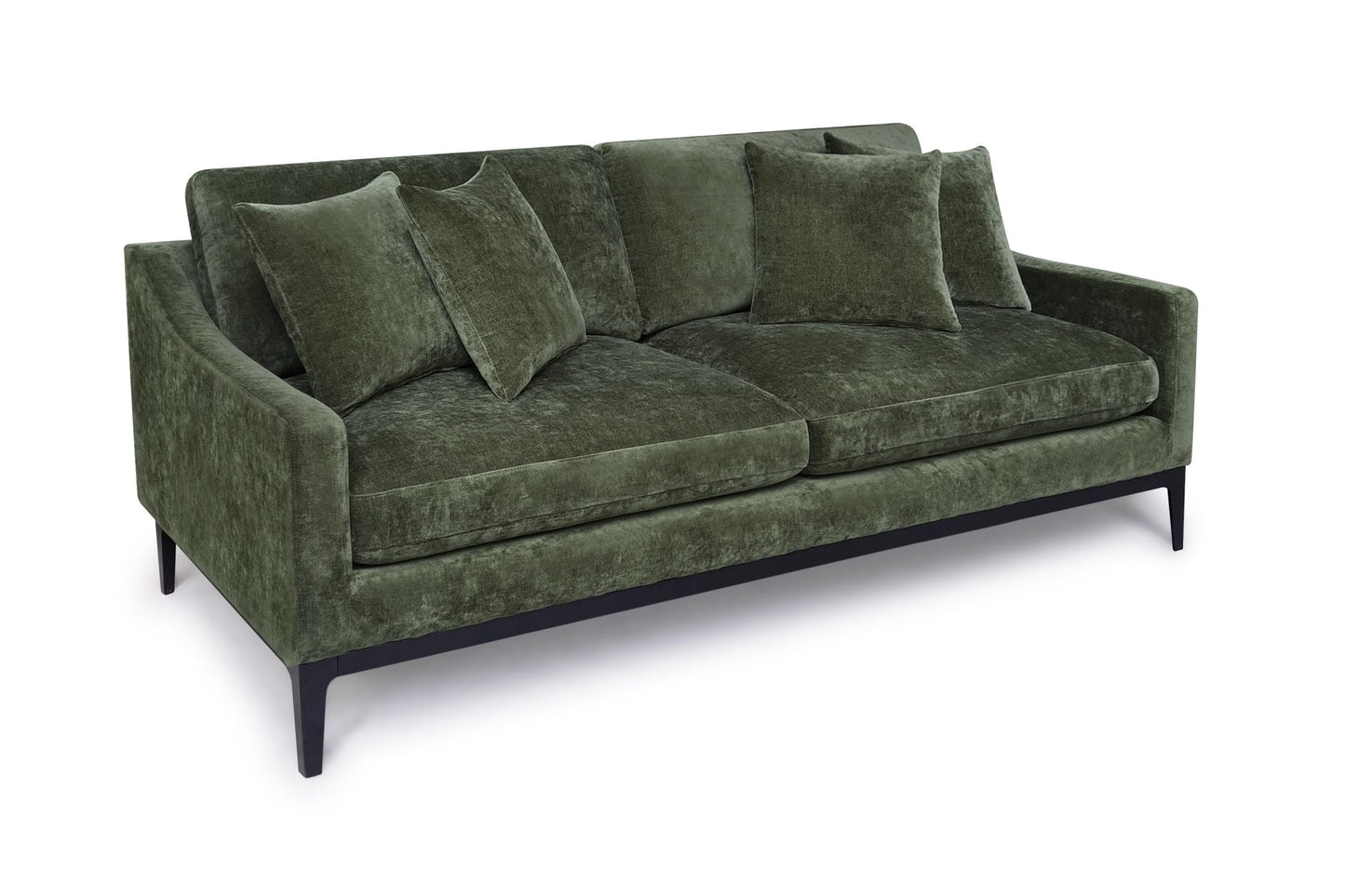 Duarte Transitional Upholstered Sofa with Reversible Cushions Dark Moss