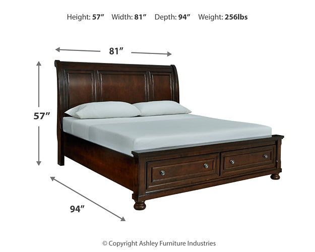 Porter  Sleigh Bed With Dresser