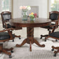 Turk 3-in-1 Round Pedestal Game Table Tobacco