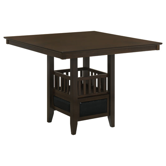 Jaden Square Counter Height Table with Storage Espresso