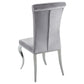 Betty Upholstered Side Chairs Grey and Chrome (Set of 4)