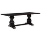 Parkins Double Pedestals Dining Table Rustic Espresso