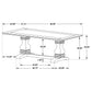 Parkins Double Pedestals Dining Table Rustic Espresso