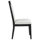 Brookmead Upholstered Dining Side Chair Ivory and Black (Set of 2)